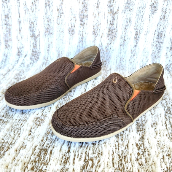 OluKai Shoes - OluKai "Waialua Mesh" Slip On Casual Beach Summer Shoe Brown, Women's Size 7
